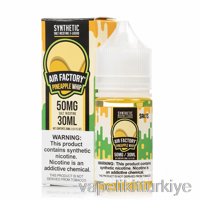 Vape Likit Ananas Kırbaç Tuzları - Hava Fabrikası E-sıvıları - 30ml 50mg